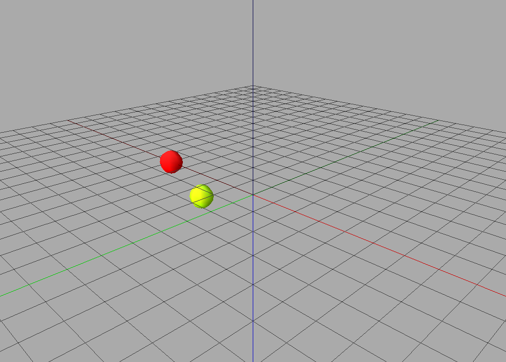 Scene with two spheres
